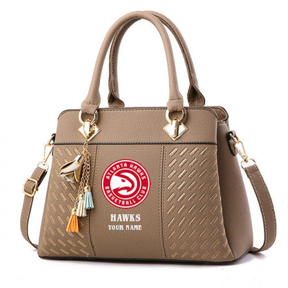 LIMITED EDITION - NEW CUSTOMIZED NBA17 AH ATLANTA HAWKS WOMENS HANDBAGS MULTICOLOR