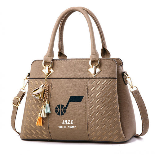 LIMITED EDITION - NEW CUSTOMIZED NBA29 UJ UTAH JAZZ WOMEN'S HANDBAGS MULTICOLOR