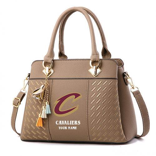LIMITED EDITION - NEW CUSTOMIZED NBA02 CC CLEVELAND CAVALIERS WOMEN'S HANDBAGS MULTICOLOR