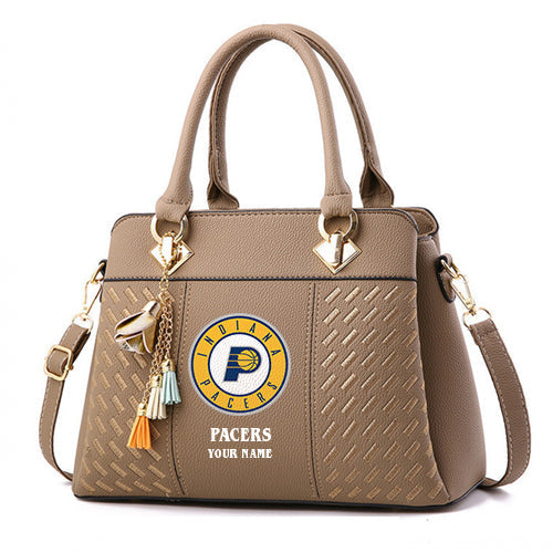 LIMITED EDITION - NEW CUSTOMIZED NBA06 IP INDIANA PACERS WOMEN'S HANDBAGS MULTICOLOR