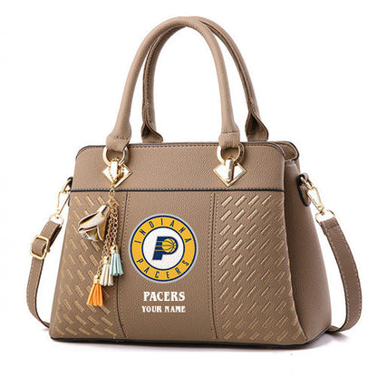 LIMITED EDITION - NEW CUSTOMIZED NBA06 IP INDIANA PACERS WOMEN'S HANDBAGS MULTICOLOR