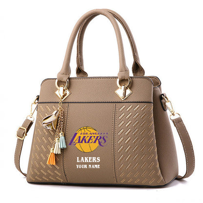 LIMITED EDITION - NEW CUSTOMIZED NBA09 LL LOS ANGELES LAKERS WOMEN'S HANDBAGS MULTICOLOR