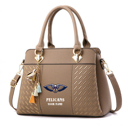 LIMITED EDITION - NEW CUSTOMIZED NBA30 NO NEW ORLEANS PELICANS WOMEN'S HANDBAGS MULTICOLOR
