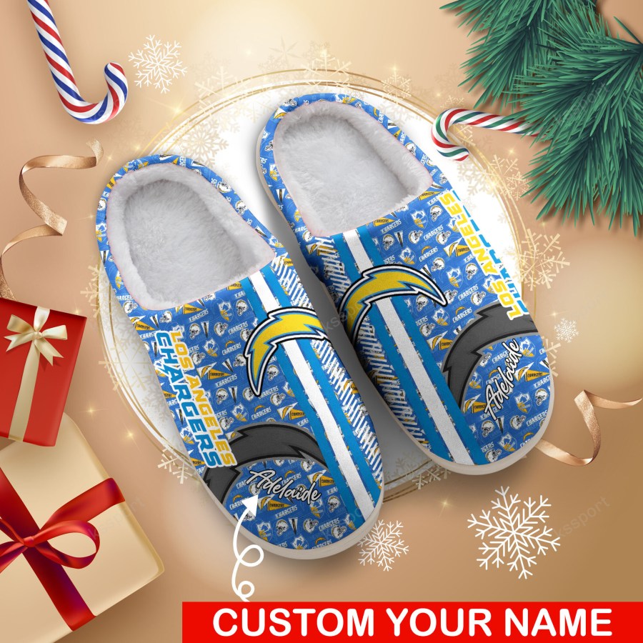 LIMITED EDITION - NEW CUSTOMIZED NFL09 LAC LOS ANGELES CHARGERS FOAM SLIPPERS