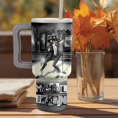 Michael Jackson Premium 40OZ Tumbler With Handle