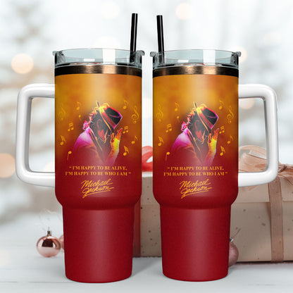 Michael Jackson Premium 40OZ Tumbler With Handle