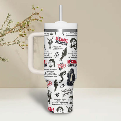 Michael Jackson Premium 40OZ Tumbler With Handle
