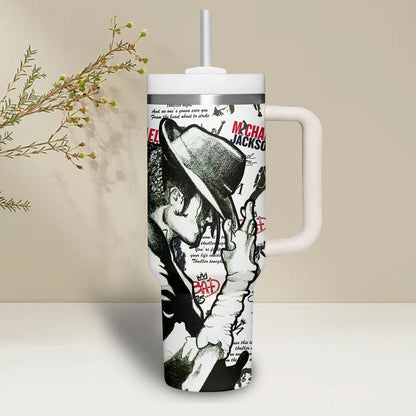 Michael Jackson Premium 40OZ Tumbler With Handle