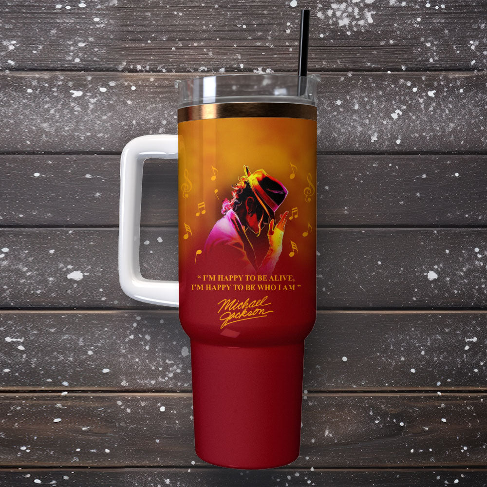 Michael Jackson Premium 40OZ Tumbler With Handle