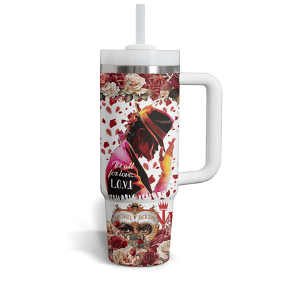 Michael Jackson Premium 40OZ Tumbler With Handle