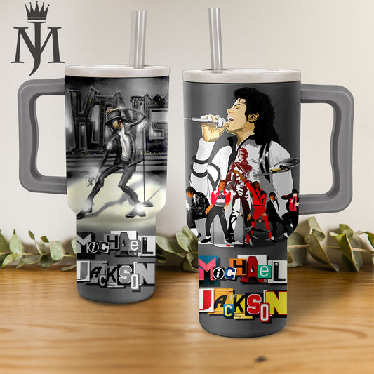 Michael Jackson Premium 40OZ Tumbler With Handle
