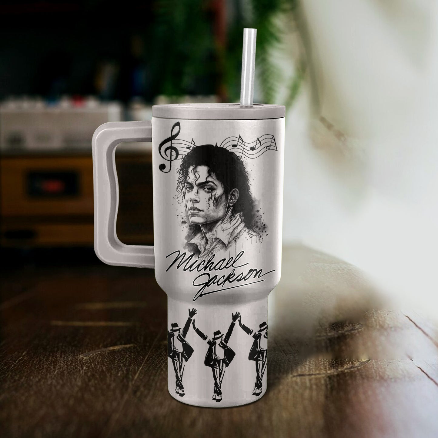 Michael Jackson Premium 40OZ Tumbler With Handle