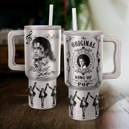 Michael Jackson Premium 40OZ Tumbler With Handle