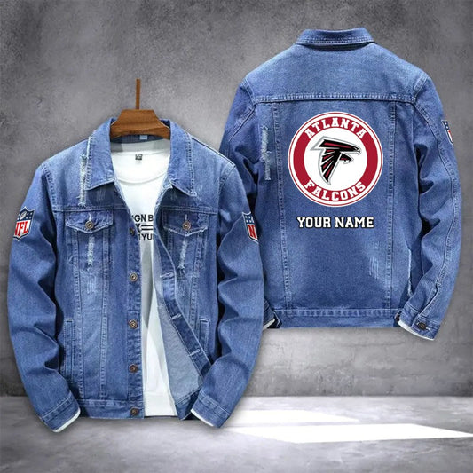 LIMITED EDITION - NEW PREMIUM NFL18 ATF ATLANTA FALCONS DENIM JACKET