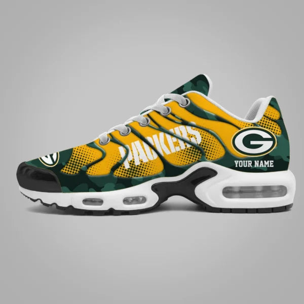 LIMITED EDITION - NEW CUSTOMIZED NFL08 GBP GREEN BAY PACKERS UNISEX AIR MAX PLUS SNEAKERS
