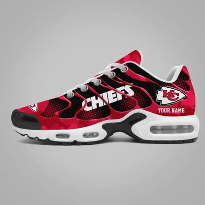 LIMITED EDITION - NEW CUSTOMIZED NFL01 KCC KANSAS CITY CHIEFS UNISEX AIR MAX PLUS SNEAKERS
