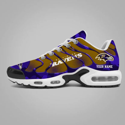 LIMITED EDITION - NEW CUSTOMIZED NFL28 BTR BALTIMORE RAVENS UNISEX AIR MAX PLUS SNEAKERS