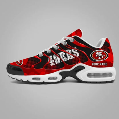 LIMITED EDITION - NEW CUSTOMIZED NFL11 SF49 SAN FRANCISCO 49ERS UNISEX AIR MAX PLUS SNEAKERS