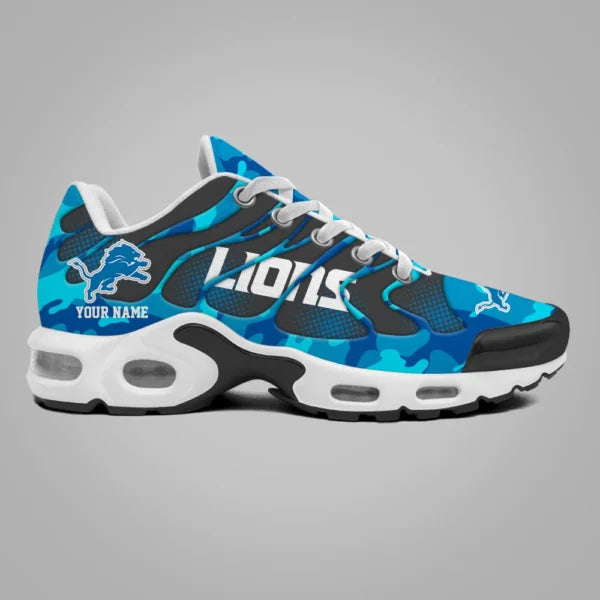 LIMITED EDITION - NEW CUSTOMIZED NFL04 DTL DETROIT LIONS UNISEX AIR MAX PLUS SNEAKERS