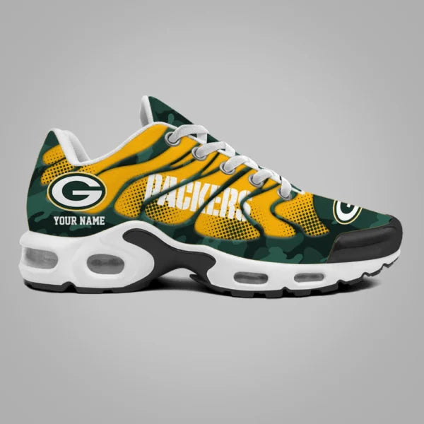 LIMITED EDITION - NEW CUSTOMIZED NFL08 GBP GREEN BAY PACKERS UNISEX AIR MAX PLUS SNEAKERS
