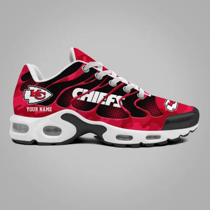 LIMITED EDITION - NEW CUSTOMIZED NFL01 KCC KANSAS CITY CHIEFS UNISEX AIR MAX PLUS SNEAKERS