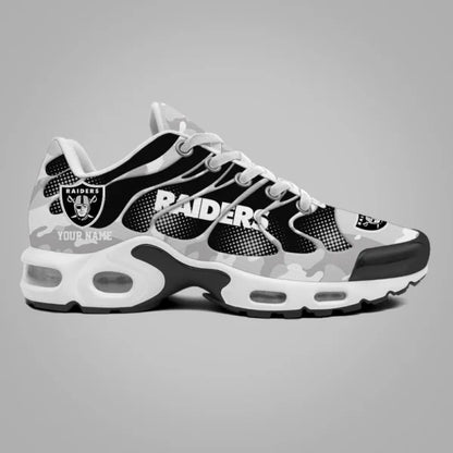 LIMITED EDITION - NEW CUSTOMIZED NFL07 LVR LAS VEGAS RAIDERS UNISEX AIR MAX PLUS SNEAKERS