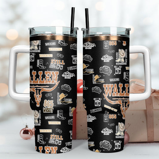 Morgan Wallen Premium 40OZ Tumbler With Handle