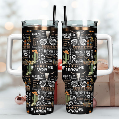 Morgan Wallen Premium 40OZ Tumbler With Handle
