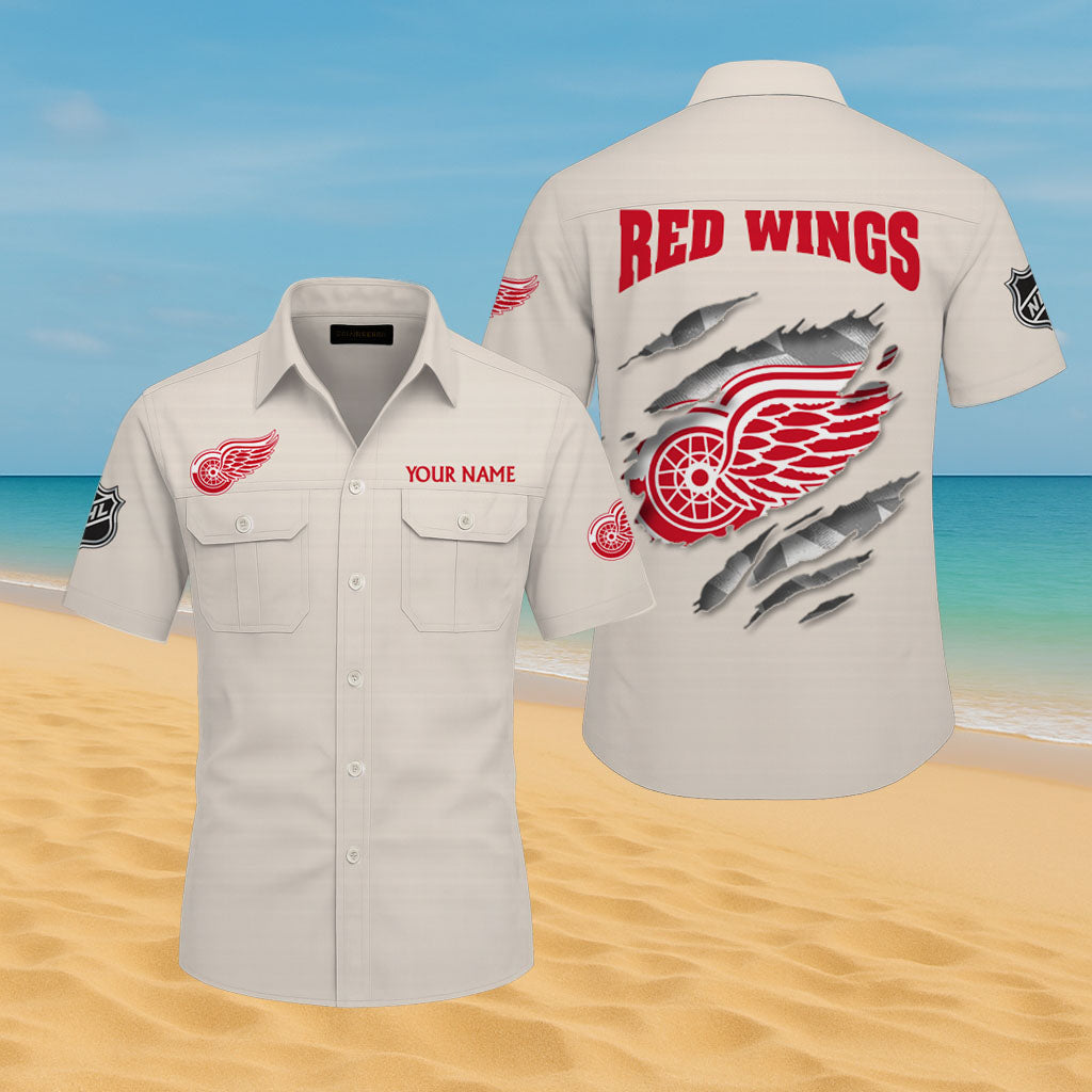 LIMITED EDITION - NEW CUSTOMIZED NHL22 DRW DETROIT RED WINGS CARGO SHIRT