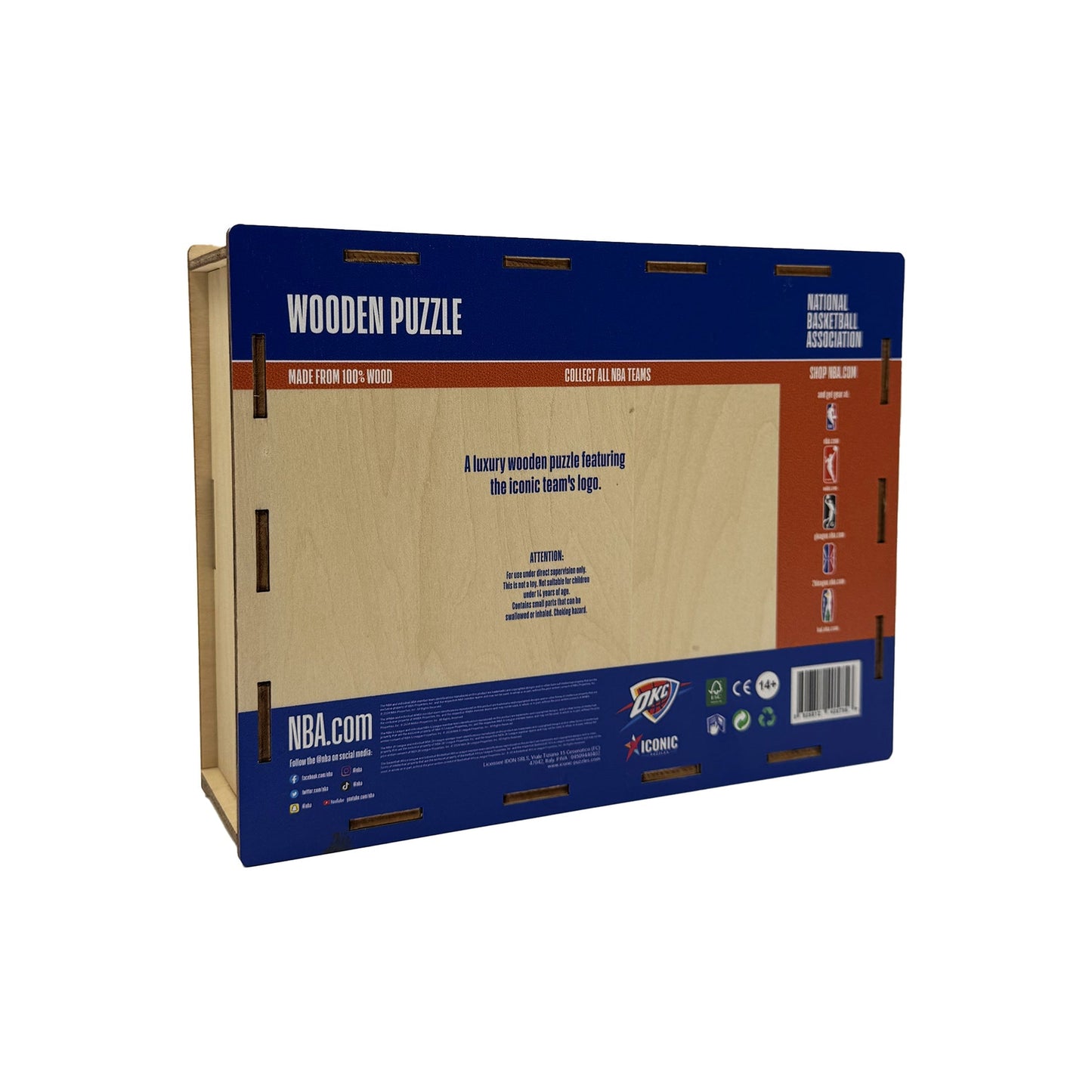 LIMITED EDITION - NEW CUSTOMIZED NBA01 OC OKLAHOMA CITY THUNDER WOODEN PUZZLE