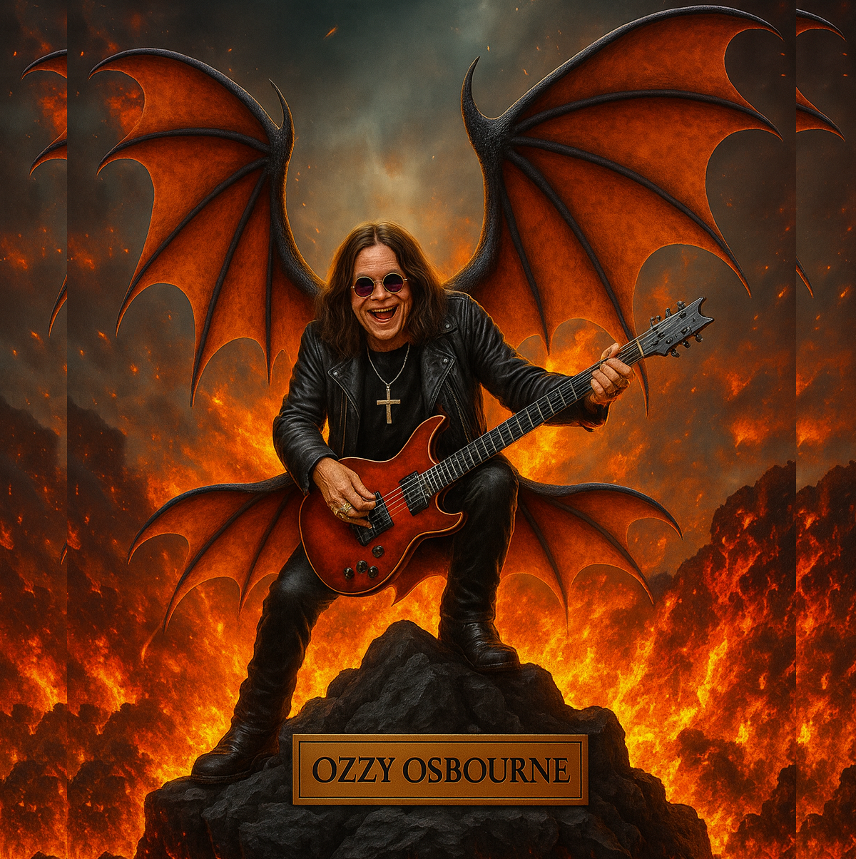 LIMITED EDITION -NEW PREMIUM OZZY OSBOURNE ACRYLIC BLOCK PLAQUE 103
