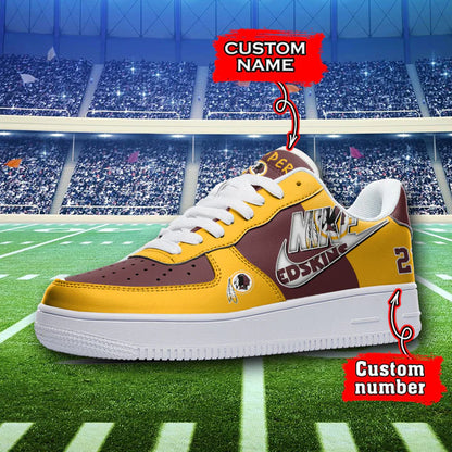 LIMITED EDITION - NEW CUSTOMIZED NFL12 WTC WASHINGTON COMMANDERS AF1 SNEAKERS