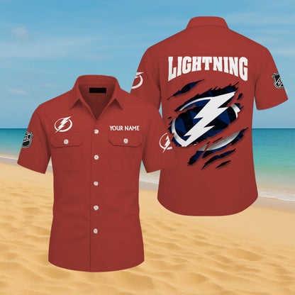 LIMITED EDITION - NEW CUSTOMIZED NHL12 TPL TAMPA BAY LIGHTNING CARGO SHIRT