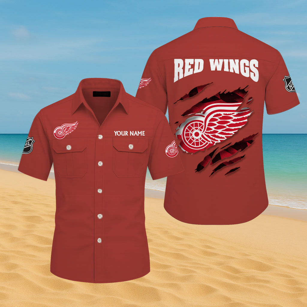 LIMITED EDITION - NEW CUSTOMIZED NHL22 DRW DETROIT RED WINGS CARGO SHIRT