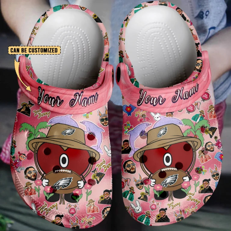 LIMITED EDITION - NEW CUSTOMIZED NFL02 PPE PHILADELPHIA EAGLES CLOGS