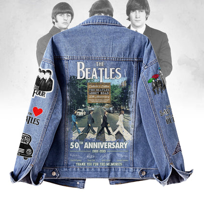 NEW PREMIUM THE BEATLES UNISEX DENIM JACKET