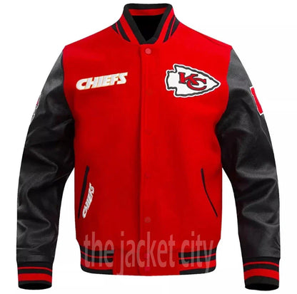LIMITED EDITION - NEW PREMIUM NFL01 KCC KANSAS CITY CHIEFS SATIN VARSITY JACKET