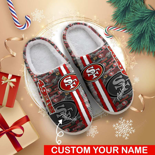 LIMITED EDITION - NEW CUSTOMIZED NFL11 SF49 SAN FRANCISCO 49ERS FOAM SLIPPERS