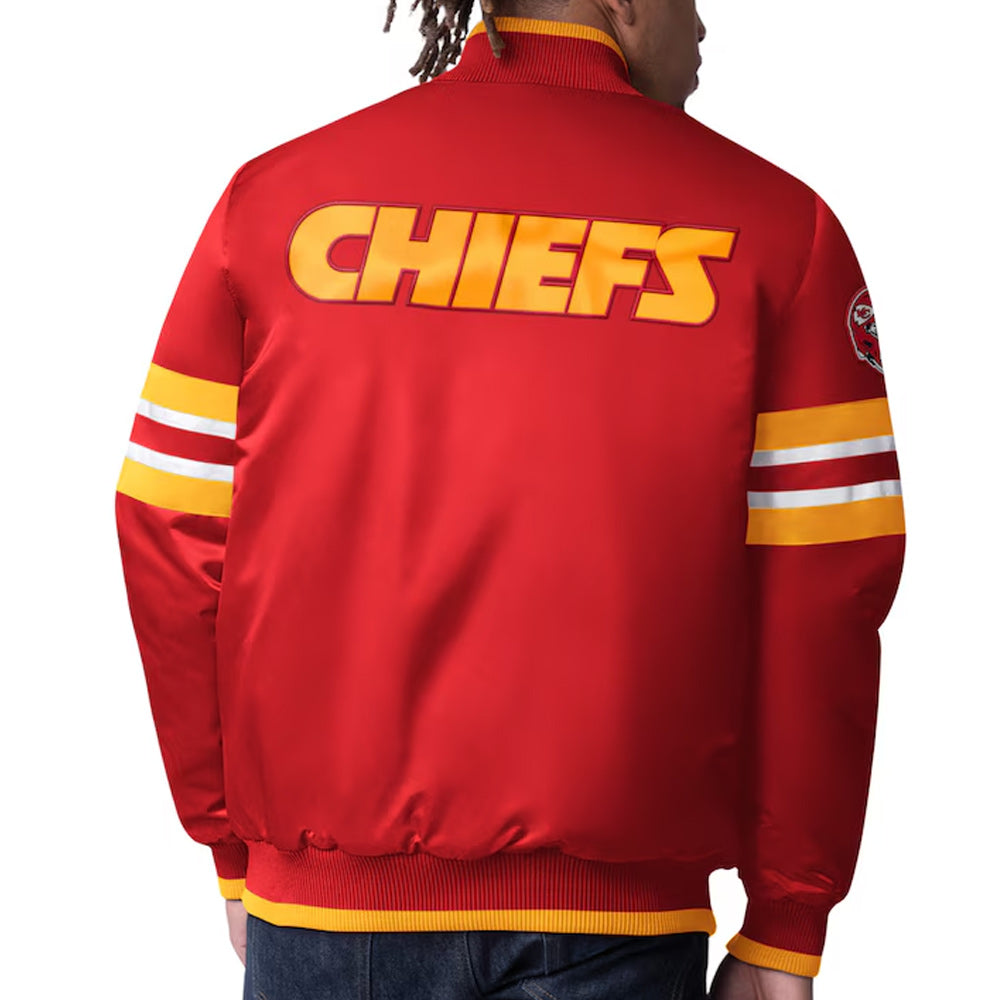 LIMITED EDITION - NEW PREMIUM NFL01 KCC KANSAS CITY CHIEFS SATIN VARSITY JACKET