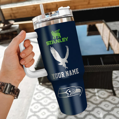 LIMITED EDITION - NEW CUSTOMIZED NFL06 SSH SEATTLE SEAHAWKS 40 OZ TUMBLER