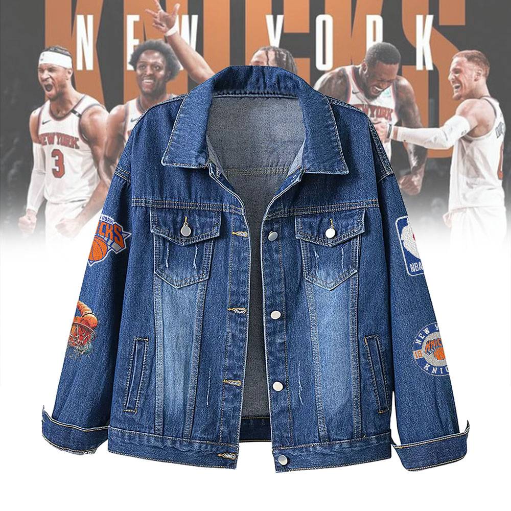 LIMITED EDITION - NEW CUSTOMIZED NBA04 NY NEW YORK KNICKS DENIM JACKET