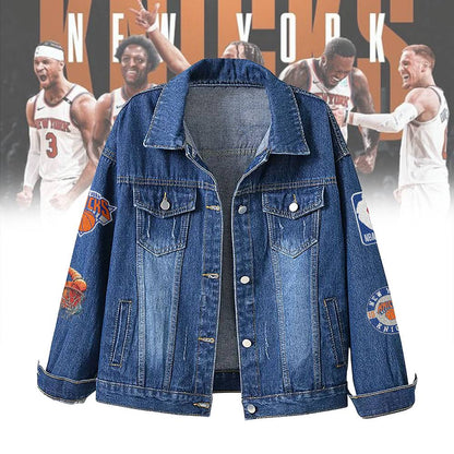 LIMITED EDITION - NEW CUSTOMIZED NBA04 NY NEW YORK KNICKS DENIM JACKET