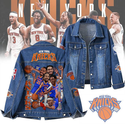 LIMITED EDITION - NEW CUSTOMIZED NBA04 NY NEW YORK KNICKS DENIM JACKET