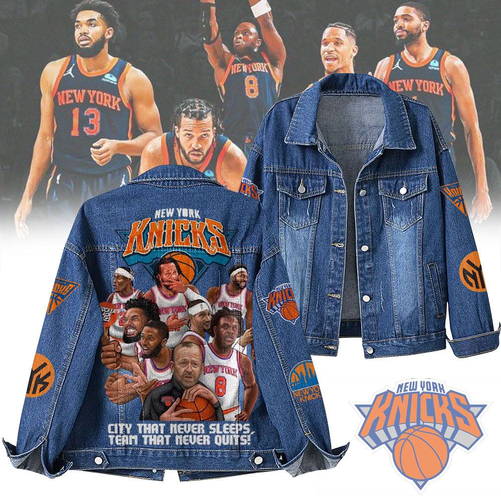 LIMITED EDITION - NEW CUSTOMIZED NBA04 NY NEW YORK KNICKS DENIM JACKET