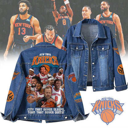 LIMITED EDITION - NEW CUSTOMIZED NBA04 NY NEW YORK KNICKS DENIM JACKET
