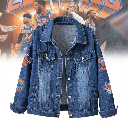 LIMITED EDITION - NEW CUSTOMIZED NBA04 NY NEW YORK KNICKS DENIM JACKET