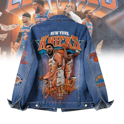 LIMITED EDITION - NEW CUSTOMIZED NBA04 NY NEW YORK KNICKS DENIM JACKET