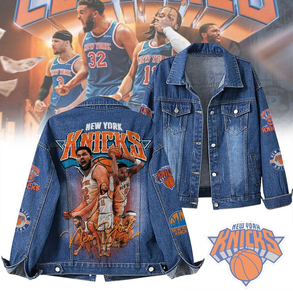 LIMITED EDITION - NEW CUSTOMIZED NBA04 NY NEW YORK KNICKS DENIM JACKET