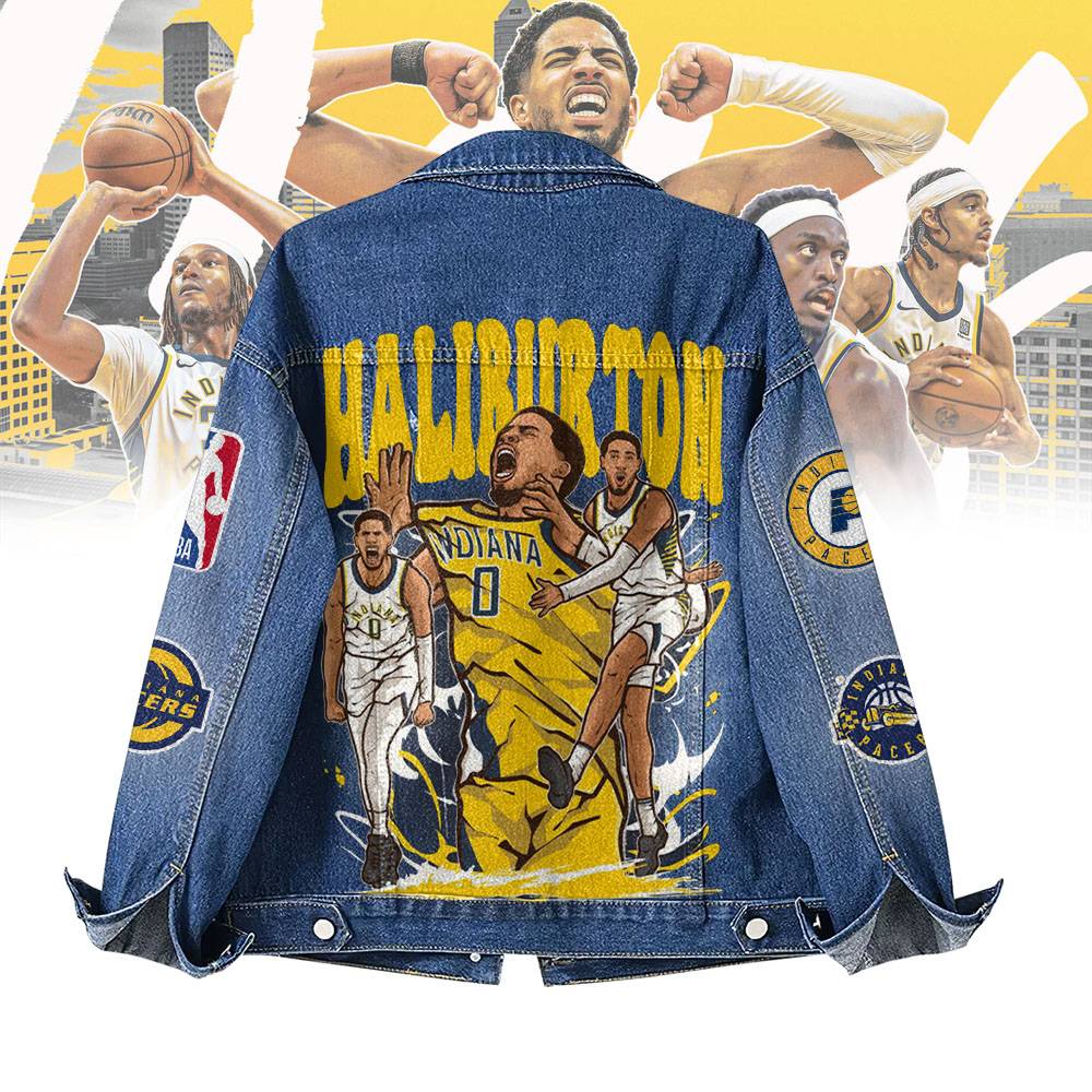 LIMITED EDITION - NEW CUSTOMIZED NBA06 IP INDIANA PACERS DENIM JACKET