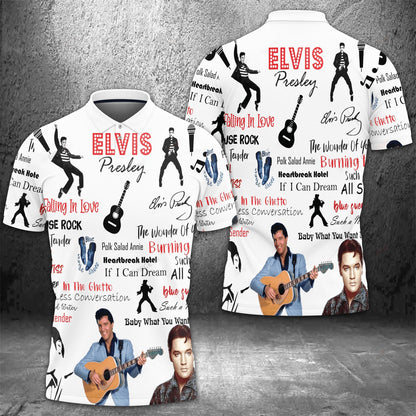 New Premium Elvis Presley Polo Shirt - EVPLCA134